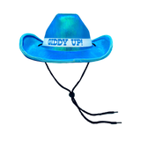 "Giddy Up" Light-Up Cowboy Hat- Iridescent Turquoise