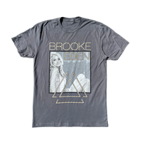 Brooke Eden Face T-Shirt, Grey and Gold Diamonds
