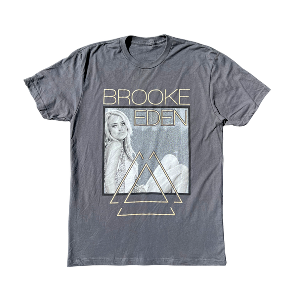 Brooke Eden Face T-Shirt, Grey and Gold Diamonds