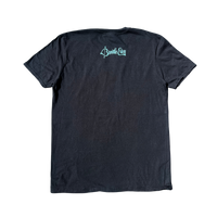 Brooke Eden Face Tee-- Black and Turquoise