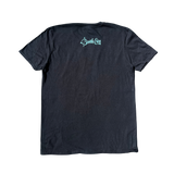 Brooke Eden Face Tee-- Black and Turquoise